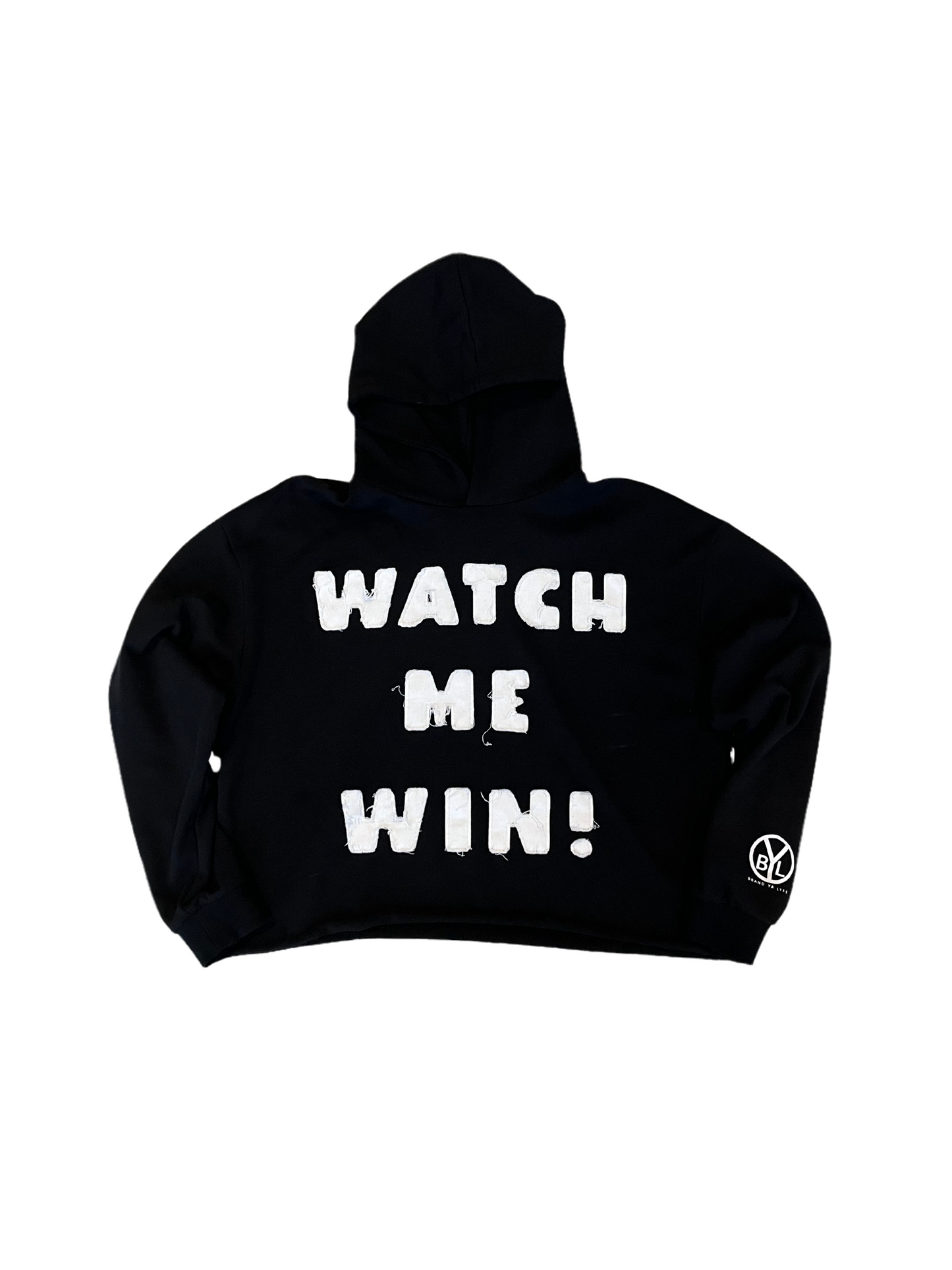 "Watch Me Win" Oversized Black Hoodie