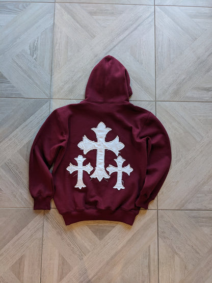 "Make God Proud" Burgundy Hoodie