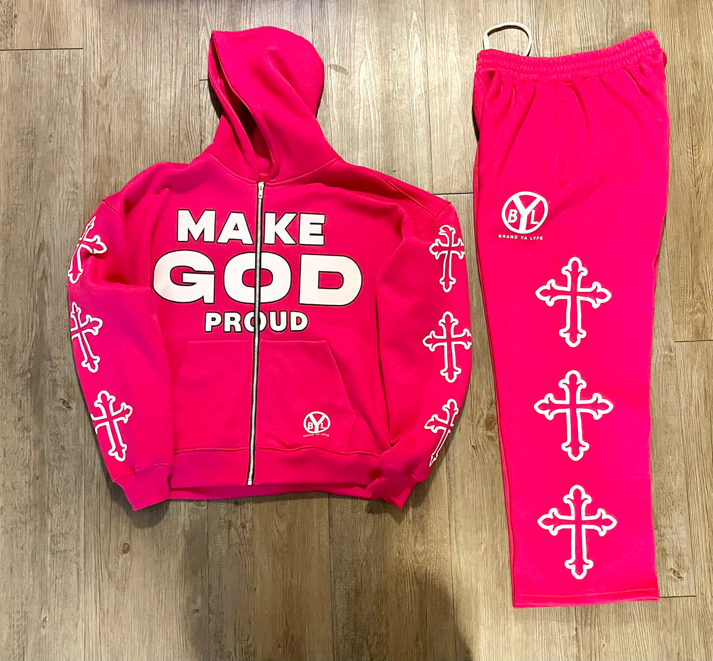 "Make God Proud" Hot Pink Sweatsuit