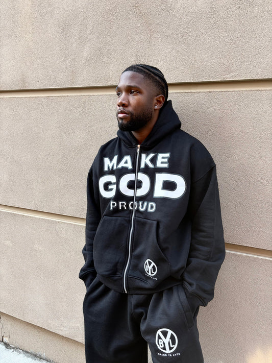 "Make God Proud" Black Hoodie