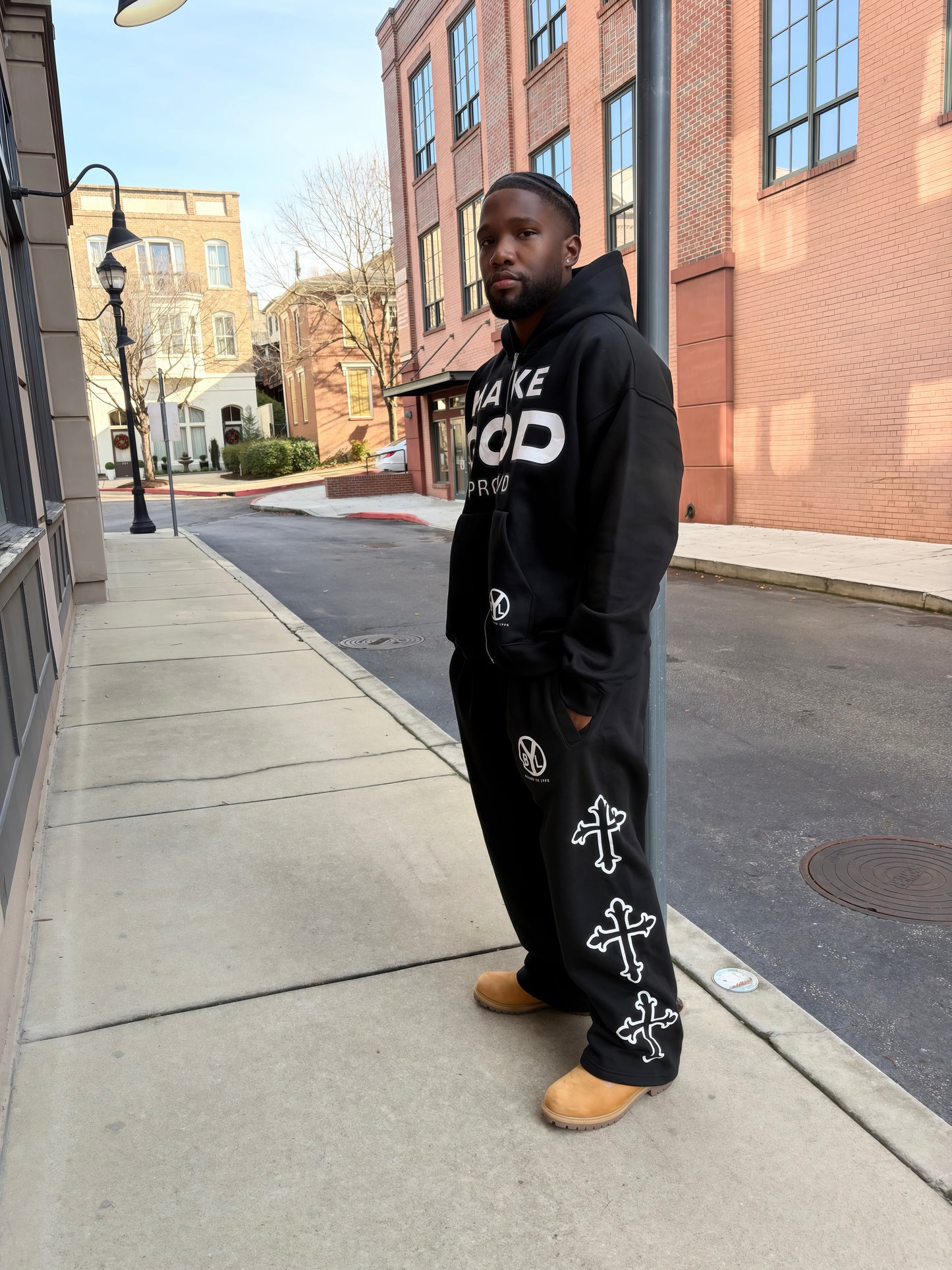 "Make God Proud" Black Joggers Only