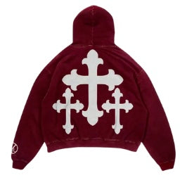 "Make God Proud" Burgundy Hoodie