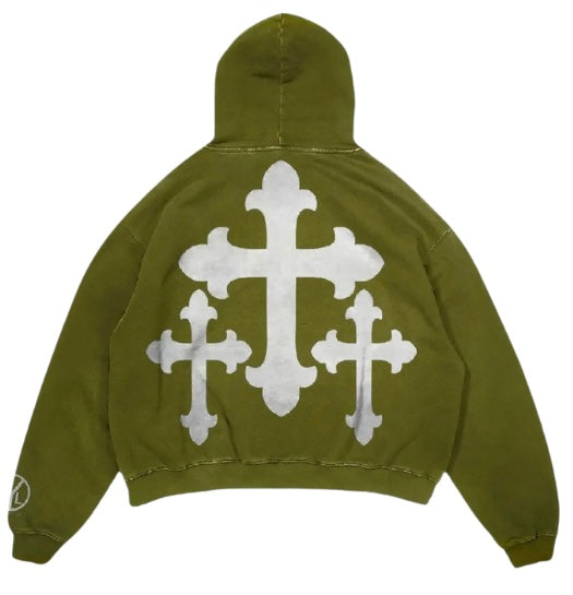 "Make God Proud" Olive Green Hoodie