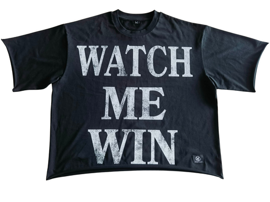 Watch Me Win Crop T-shirt (Black)