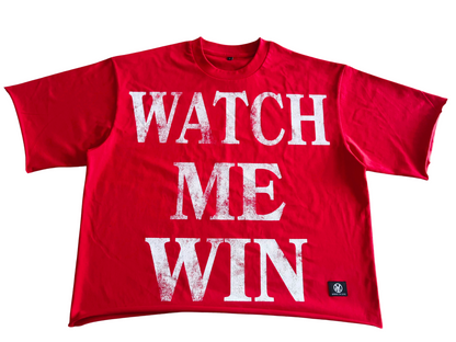 Watch Me Win Crop T-shirt (Red)