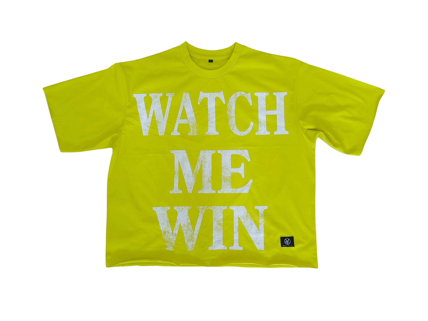 Watch Me Win Crop T-shirt (HighLighter)